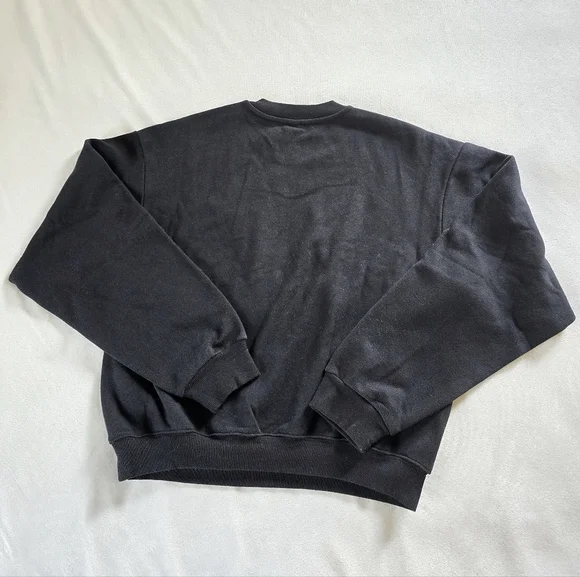 SKIMS▪️Cotton Fleece Classic Crewneck Pullover in Onyx - Picture 5 of 6